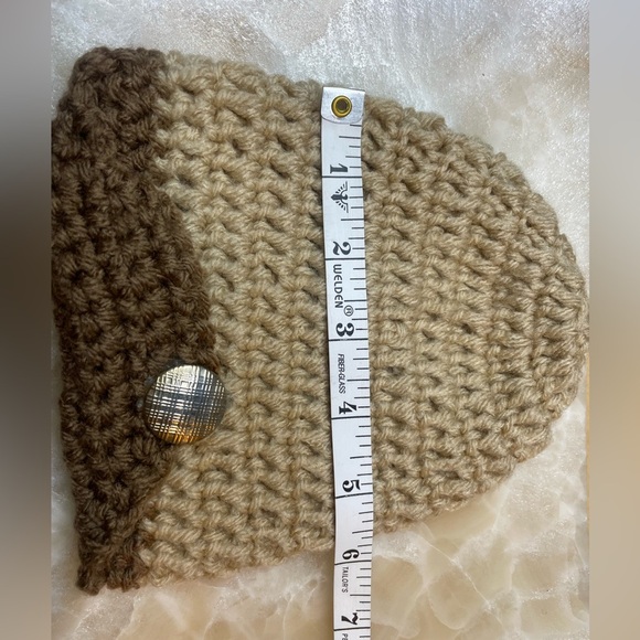 Handmade Baby Hat & Booties Set (0–5M) – Neutral Beige Brown Crochet - Picture 5 of 8